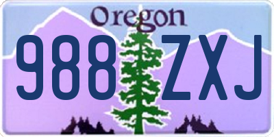 OR license plate 988ZXJ