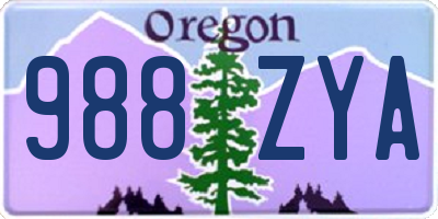 OR license plate 988ZYA