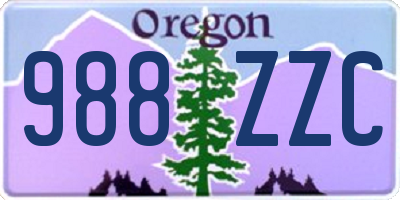 OR license plate 988ZZC