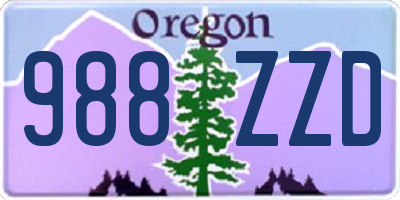 OR license plate 988ZZD