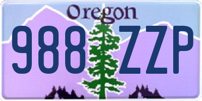 OR license plate 988ZZP