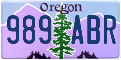 OR license plate 989ABR