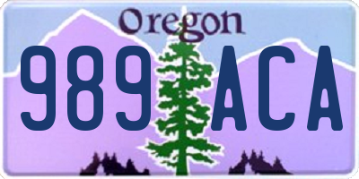 OR license plate 989ACA