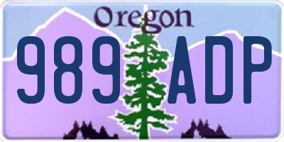 OR license plate 989ADP