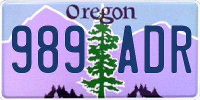 OR license plate 989ADR