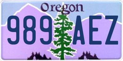 OR license plate 989AEZ