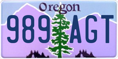 OR license plate 989AGT