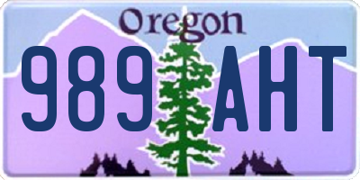 OR license plate 989AHT