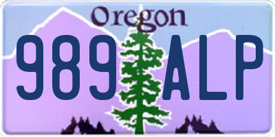 OR license plate 989ALP