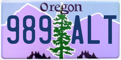 OR license plate 989ALT