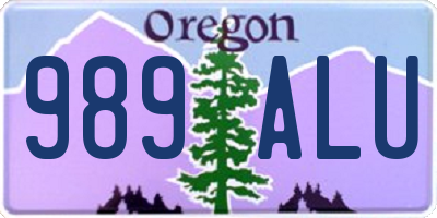 OR license plate 989ALU