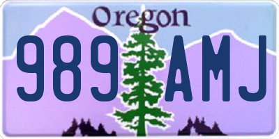 OR license plate 989AMJ