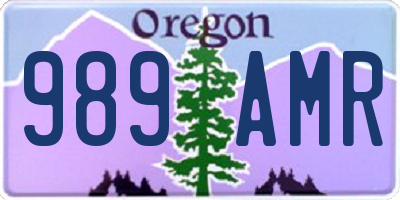 OR license plate 989AMR