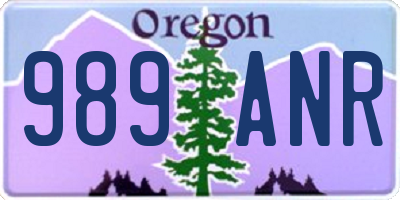 OR license plate 989ANR
