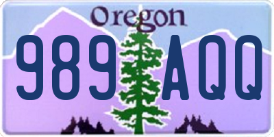 OR license plate 989AQQ
