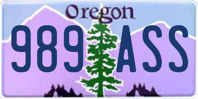 OR license plate 989ASS