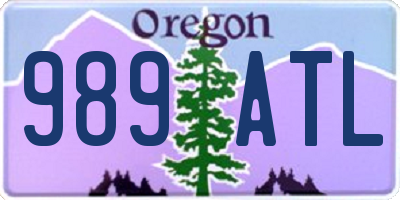 OR license plate 989ATL