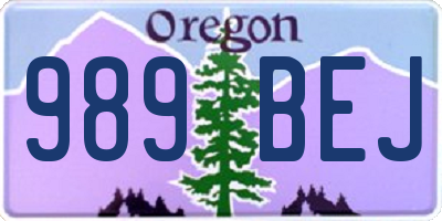 OR license plate 989BEJ