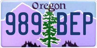 OR license plate 989BEP