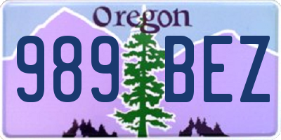 OR license plate 989BEZ