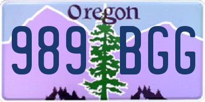 OR license plate 989BGG