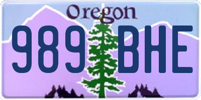 OR license plate 989BHE