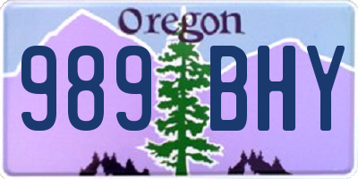 OR license plate 989BHY