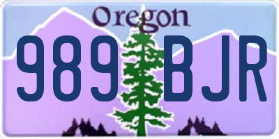 OR license plate 989BJR