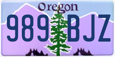 OR license plate 989BJZ