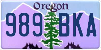 OR license plate 989BKA