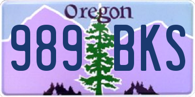 OR license plate 989BKS