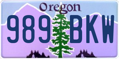 OR license plate 989BKW