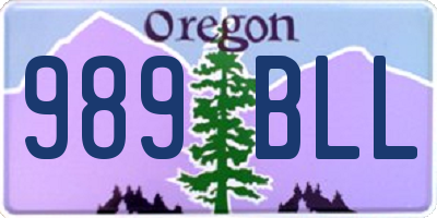 OR license plate 989BLL