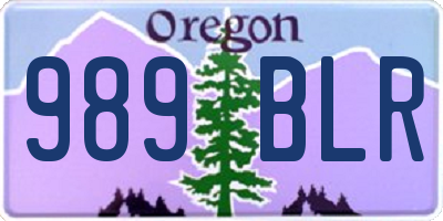 OR license plate 989BLR