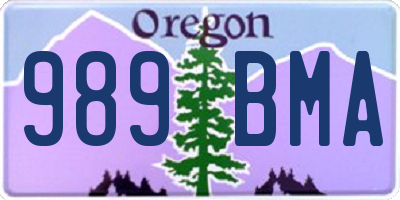 OR license plate 989BMA