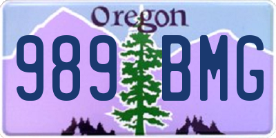 OR license plate 989BMG