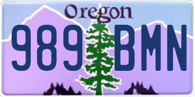 OR license plate 989BMN
