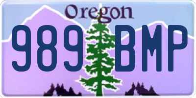 OR license plate 989BMP