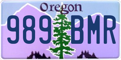 OR license plate 989BMR