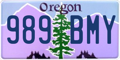 OR license plate 989BMY