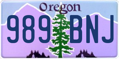 OR license plate 989BNJ