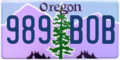 OR license plate 989BOB