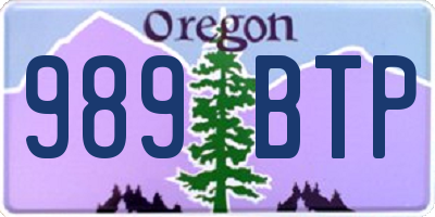 OR license plate 989BTP
