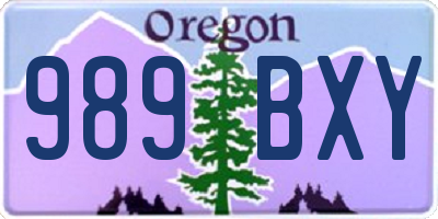 OR license plate 989BXY