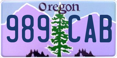 OR license plate 989CAB