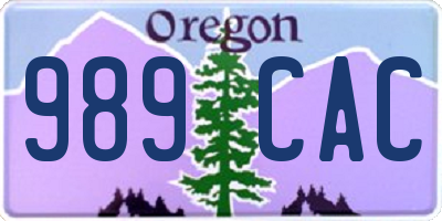 OR license plate 989CAC