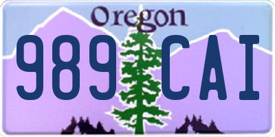 OR license plate 989CAI