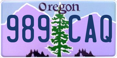 OR license plate 989CAQ