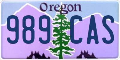 OR license plate 989CAS