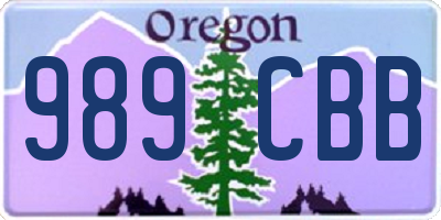 OR license plate 989CBB